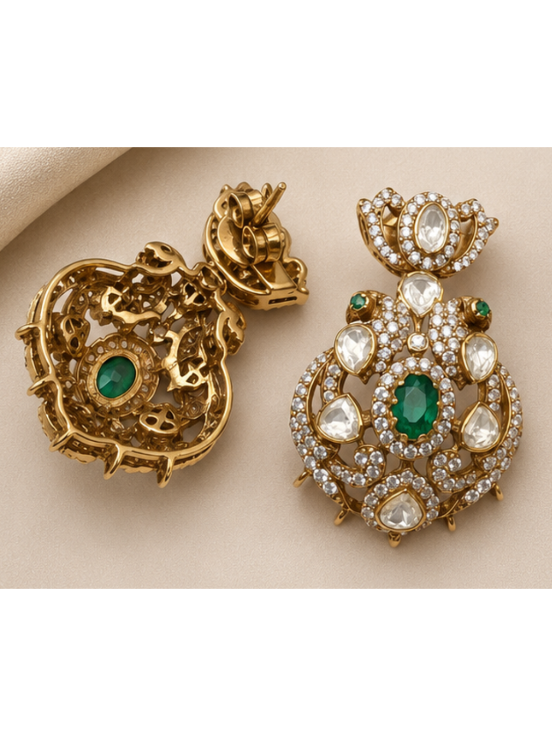 Tanvi™ Lotus Gemstone Earrings
