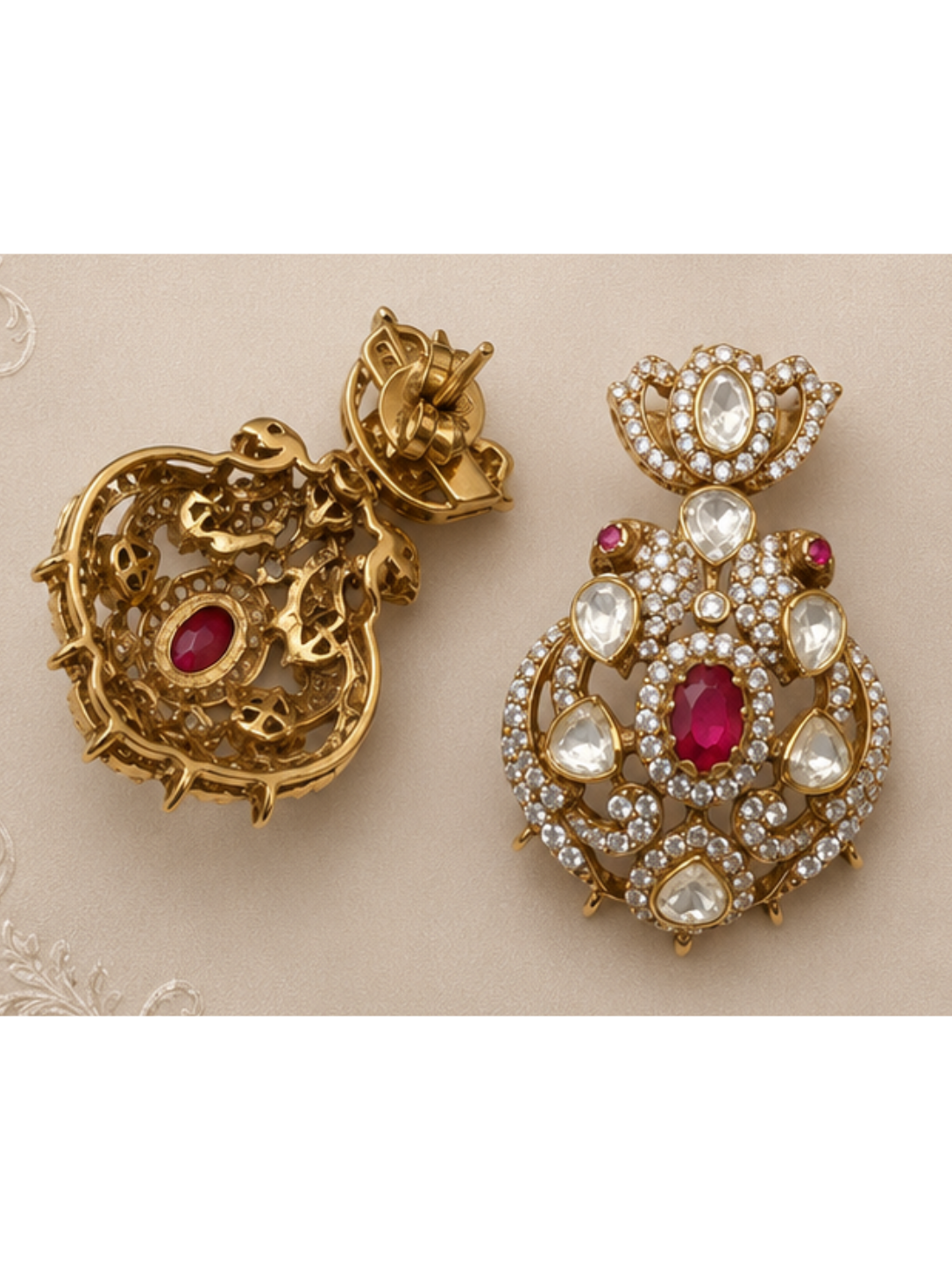 Tanvi™ Lotus Gemstone Earrings