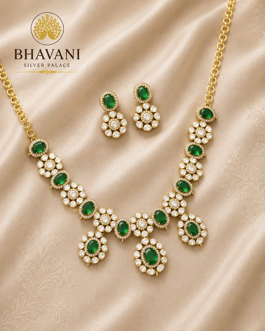 Anvi™ Emerald Scallop Statement Set