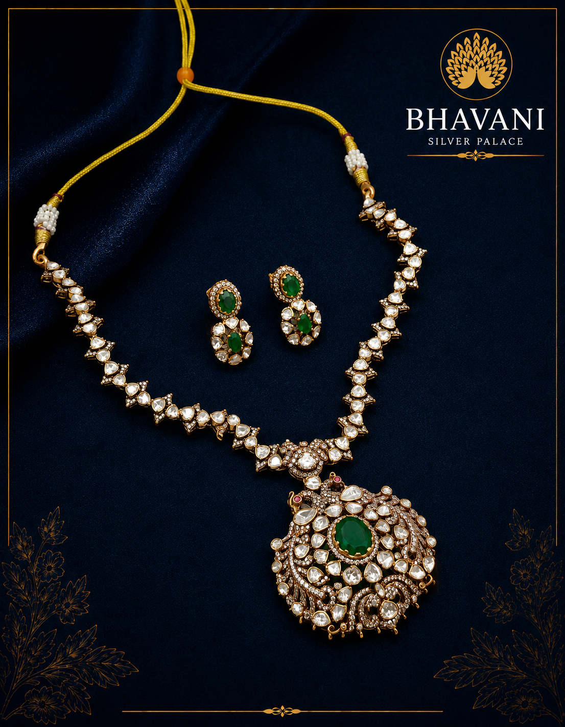 Rhea™ Pearl Emerald Drop Set