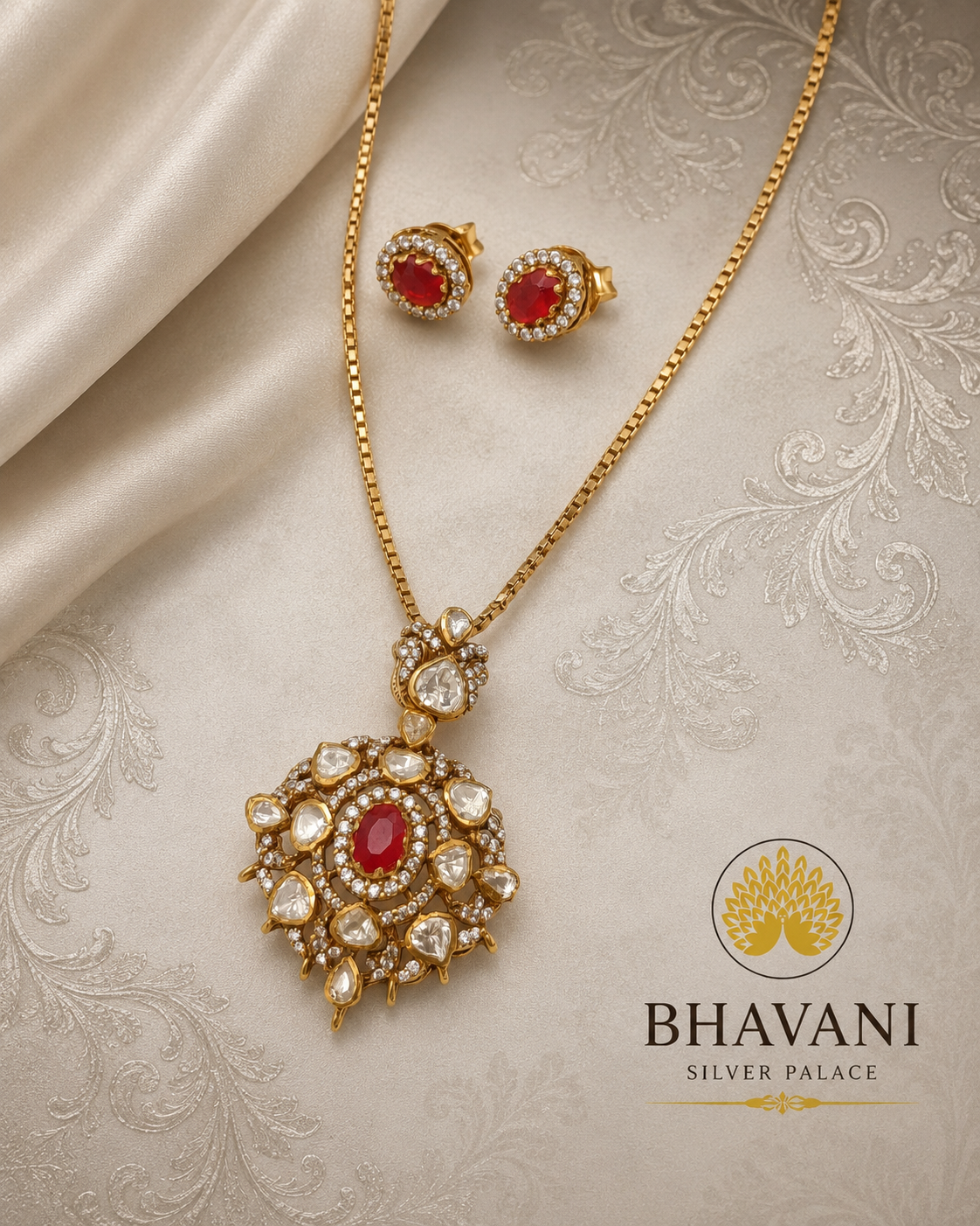 Kavya™ Crystal Round Necklace
