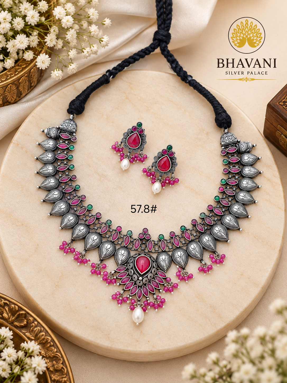 Bhoomika™ Ruby Choker Set