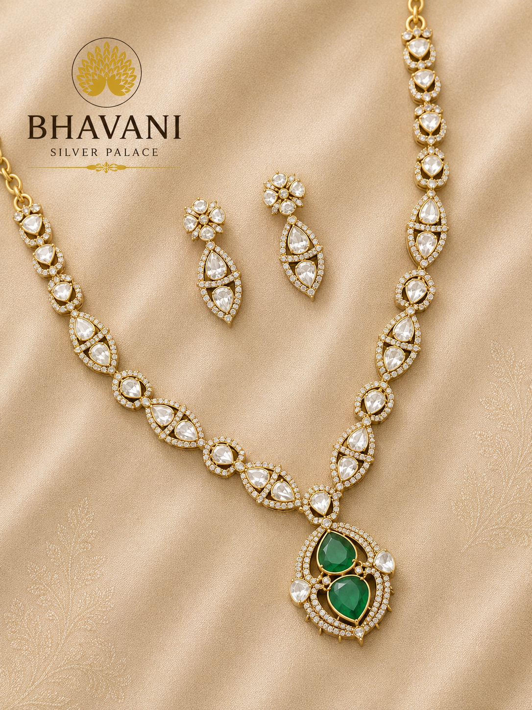 Oviya™ Kundan Teardrop Set