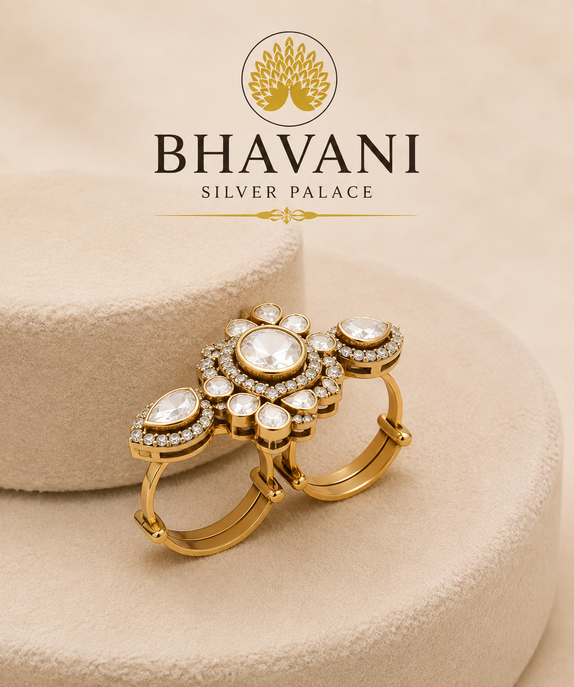 Aanya™ Kundan Cluster Ring