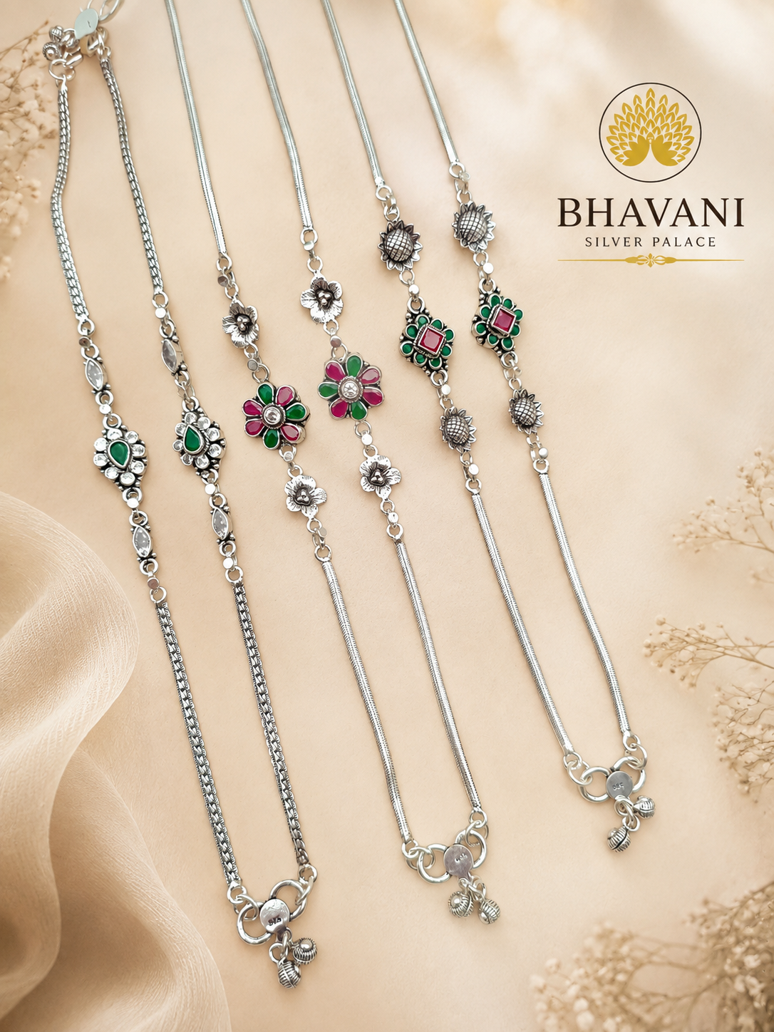 Simran™ Teal Pink Anklet