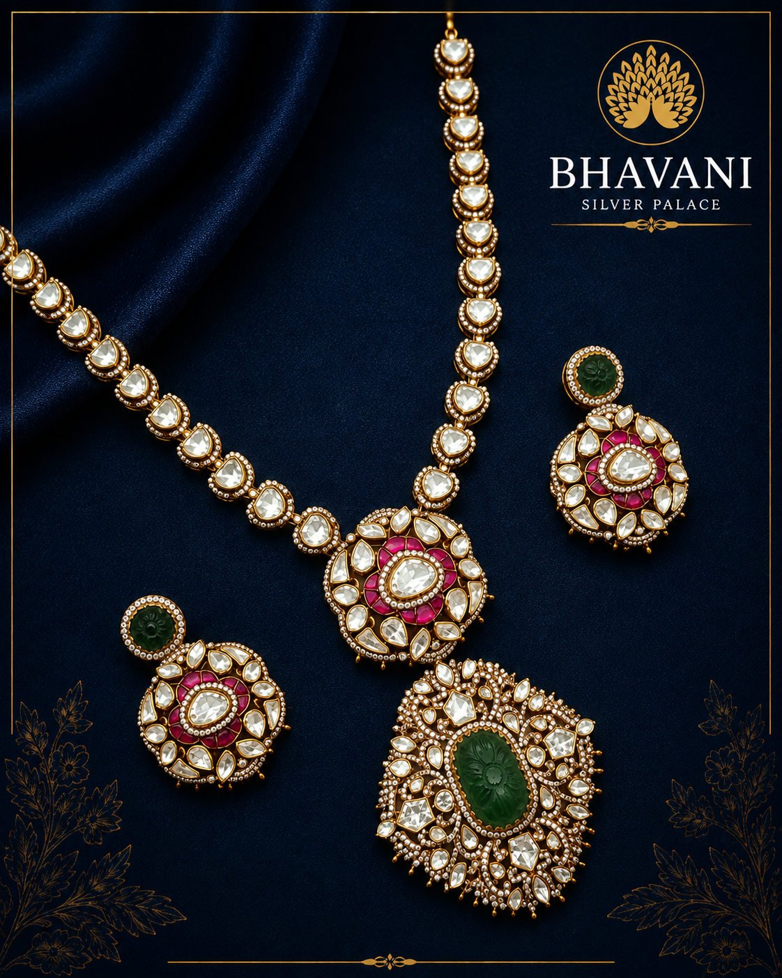 Lakshmi™ Ruby Emerald Statement Set