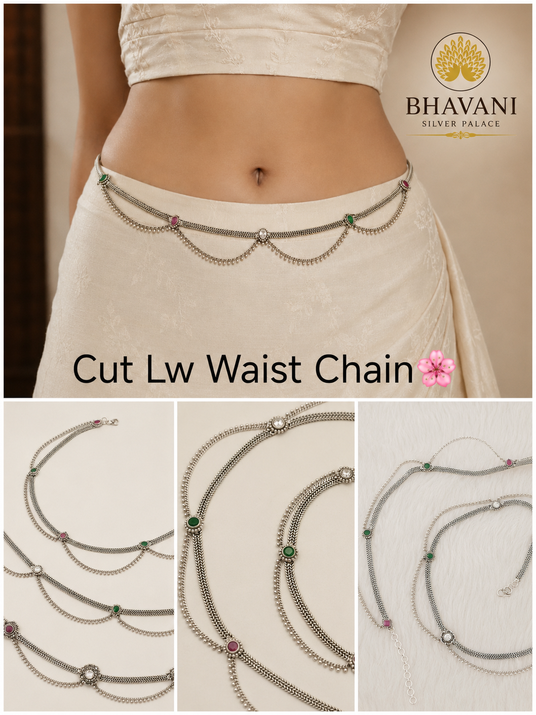 Fiza™ Layered Oxidized Waist Chain