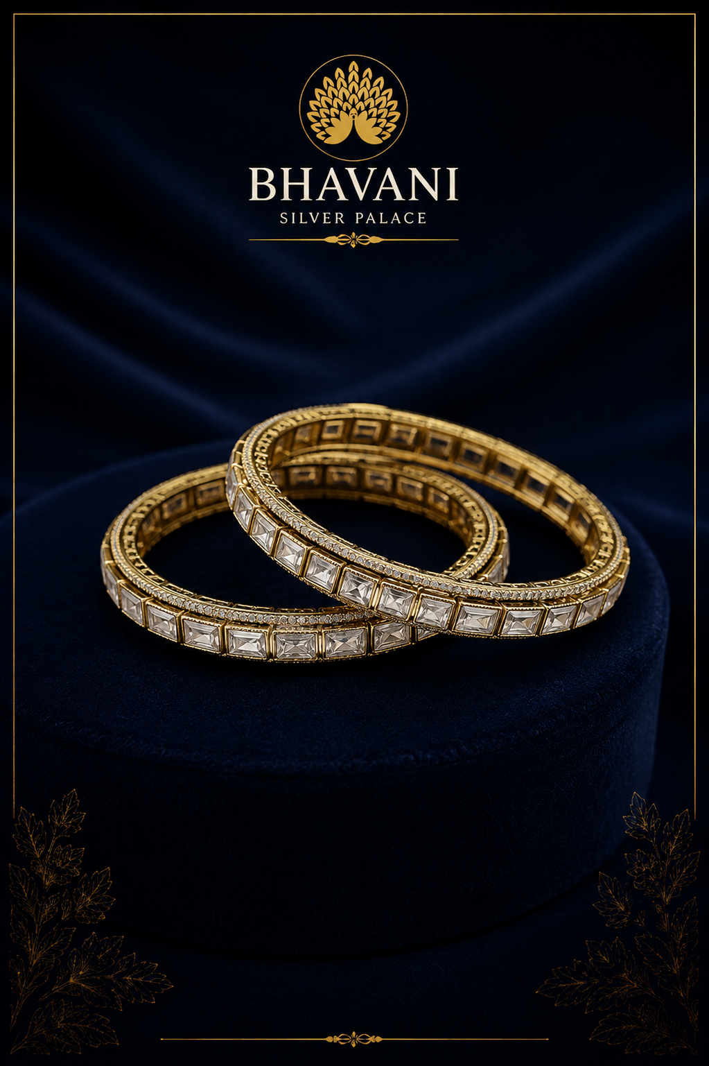 Jhanvi™ White Stone Bangle