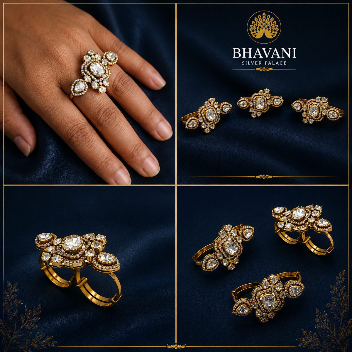 Bela™ Floral Kundan Ring