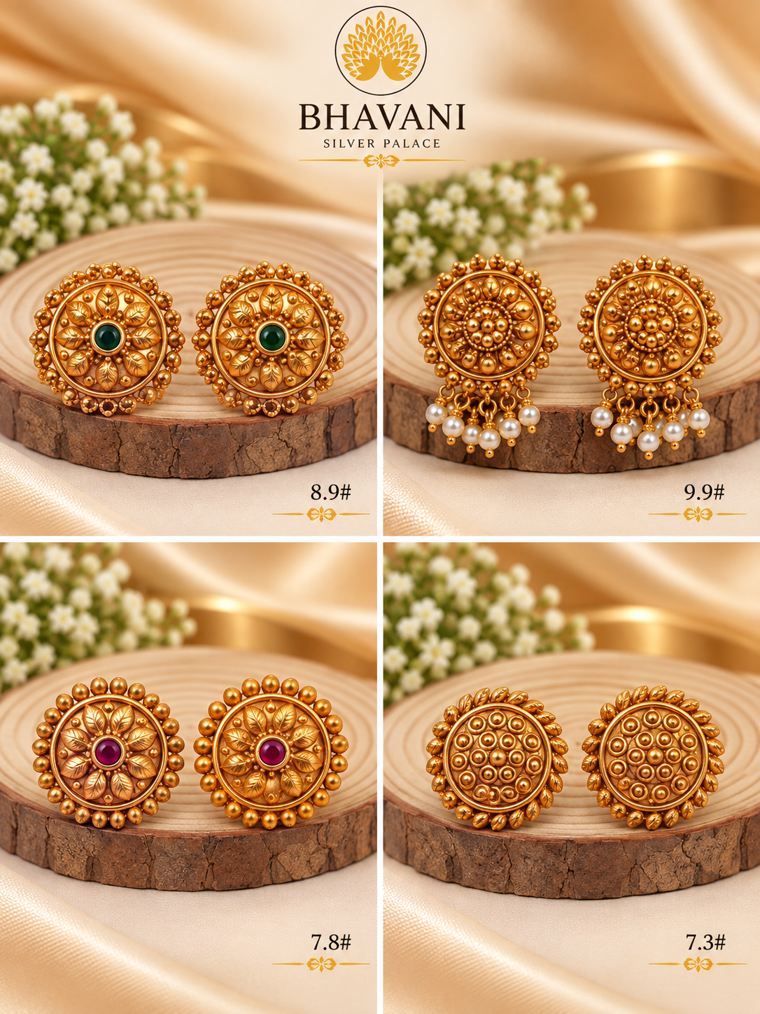 Kumuda Heritage Round Stud Earrings
