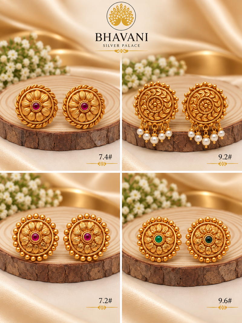 Lalita Classic Round Stud Earrings