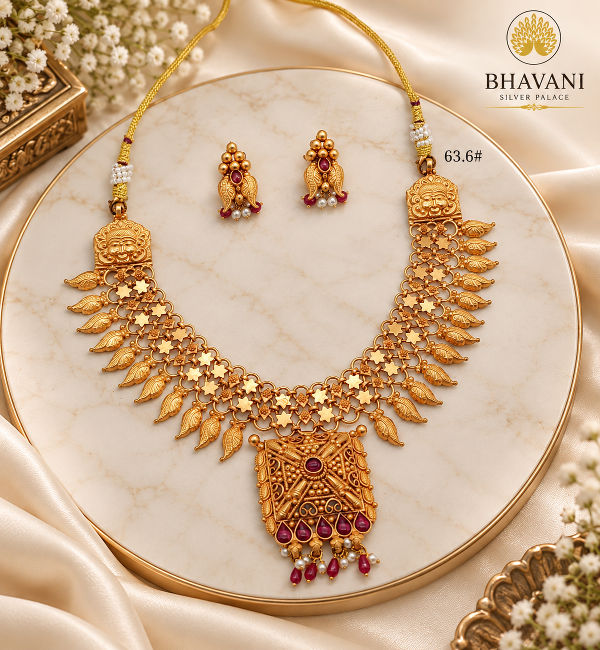 Pranika Lakshmi Temple Necklace Set
